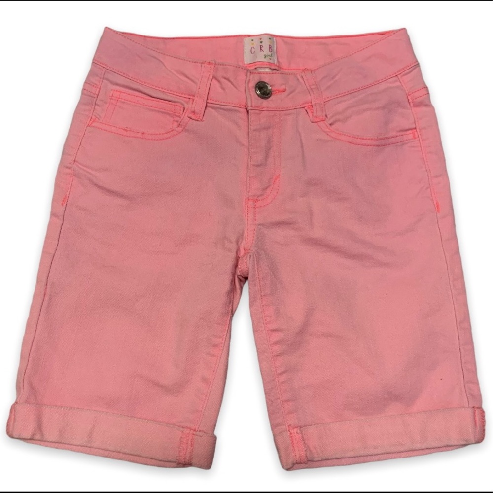 CRB Girl Pink Knee Length Denim Shorts